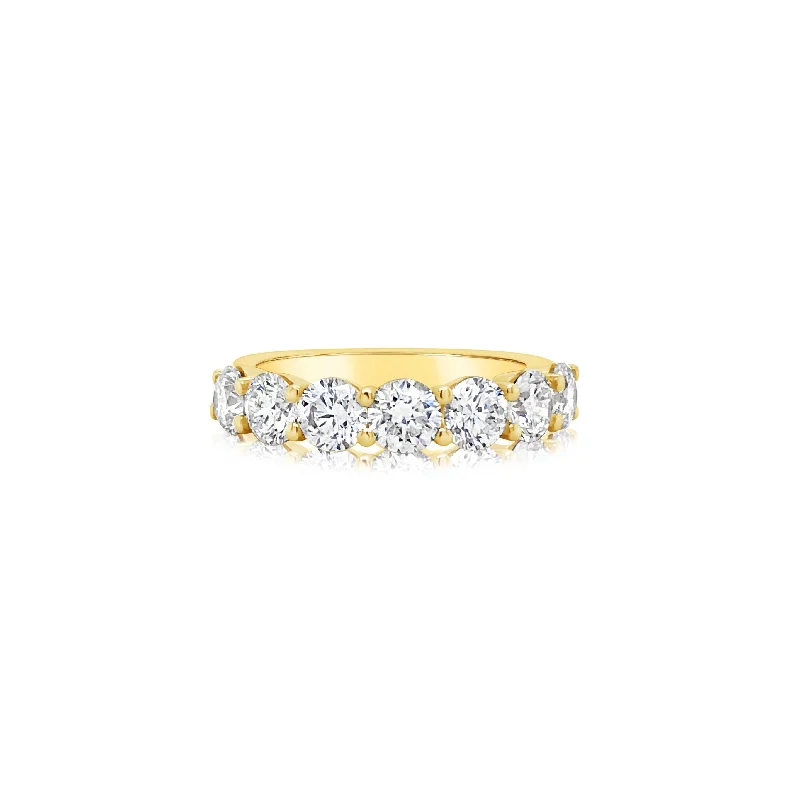 0.30 Each Diamond Half Eternity Ring in Yellow Gold