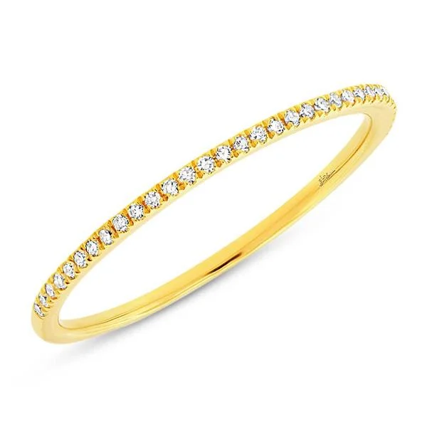 14K White, Yellow or Rose Gold .10 Carat Total Weight Round Diamond Half Eternity Band