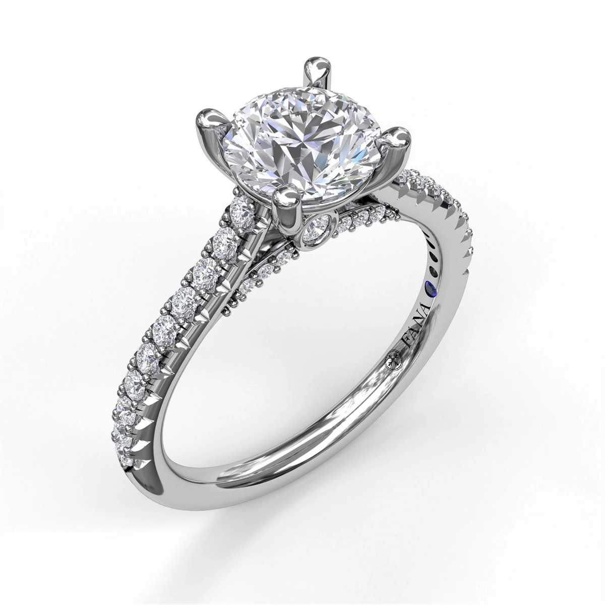 14K White Gold Semi Mount