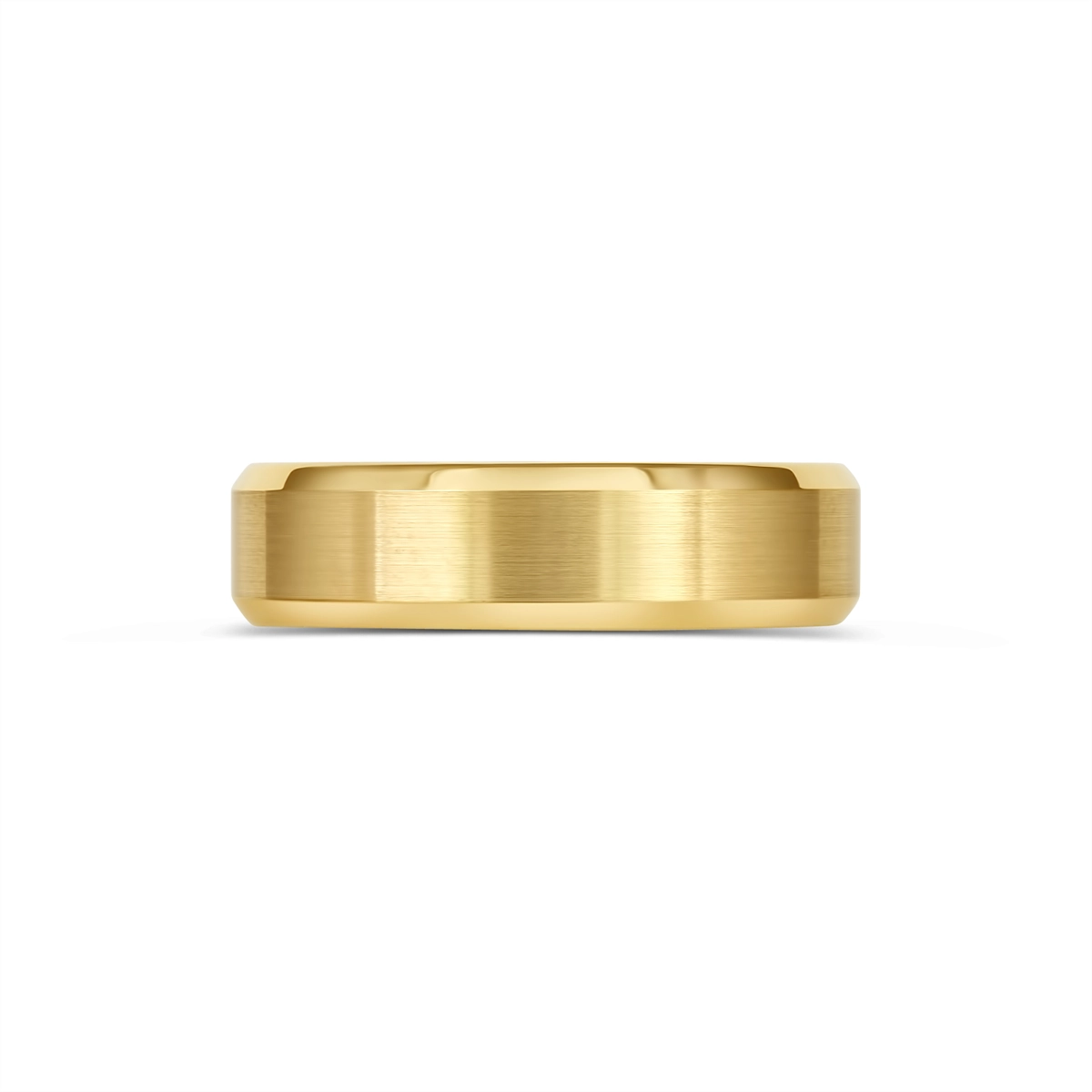 14K Yellow Gold Brushed Band