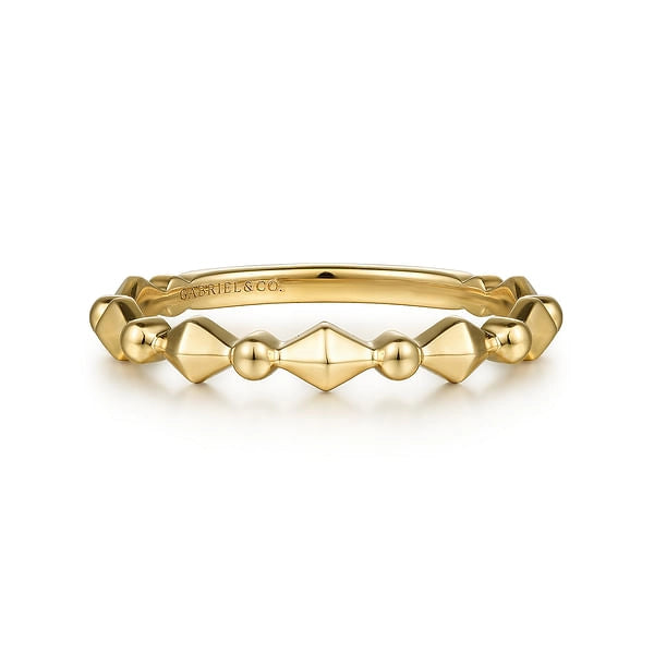 14K Yellow Gold Fancy Band