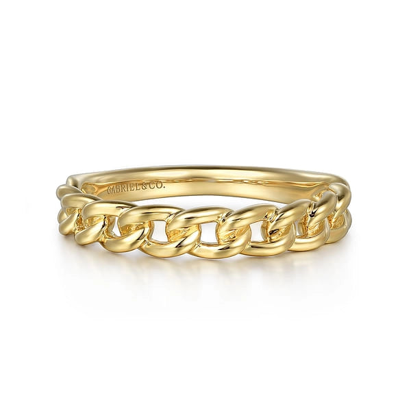 14K Yellow Gold Fancy Band