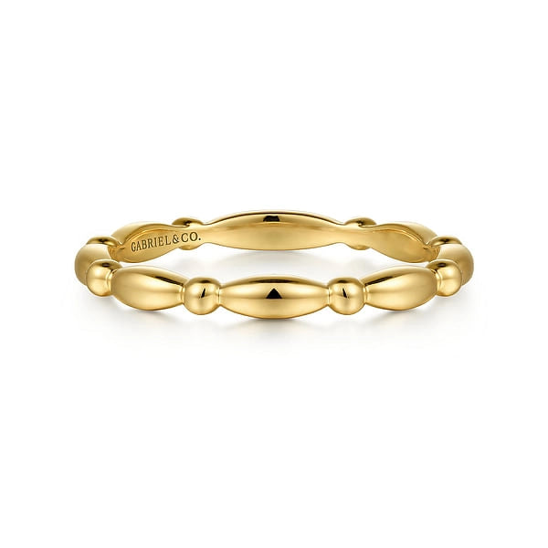 14K Yellow Gold Fancy Band