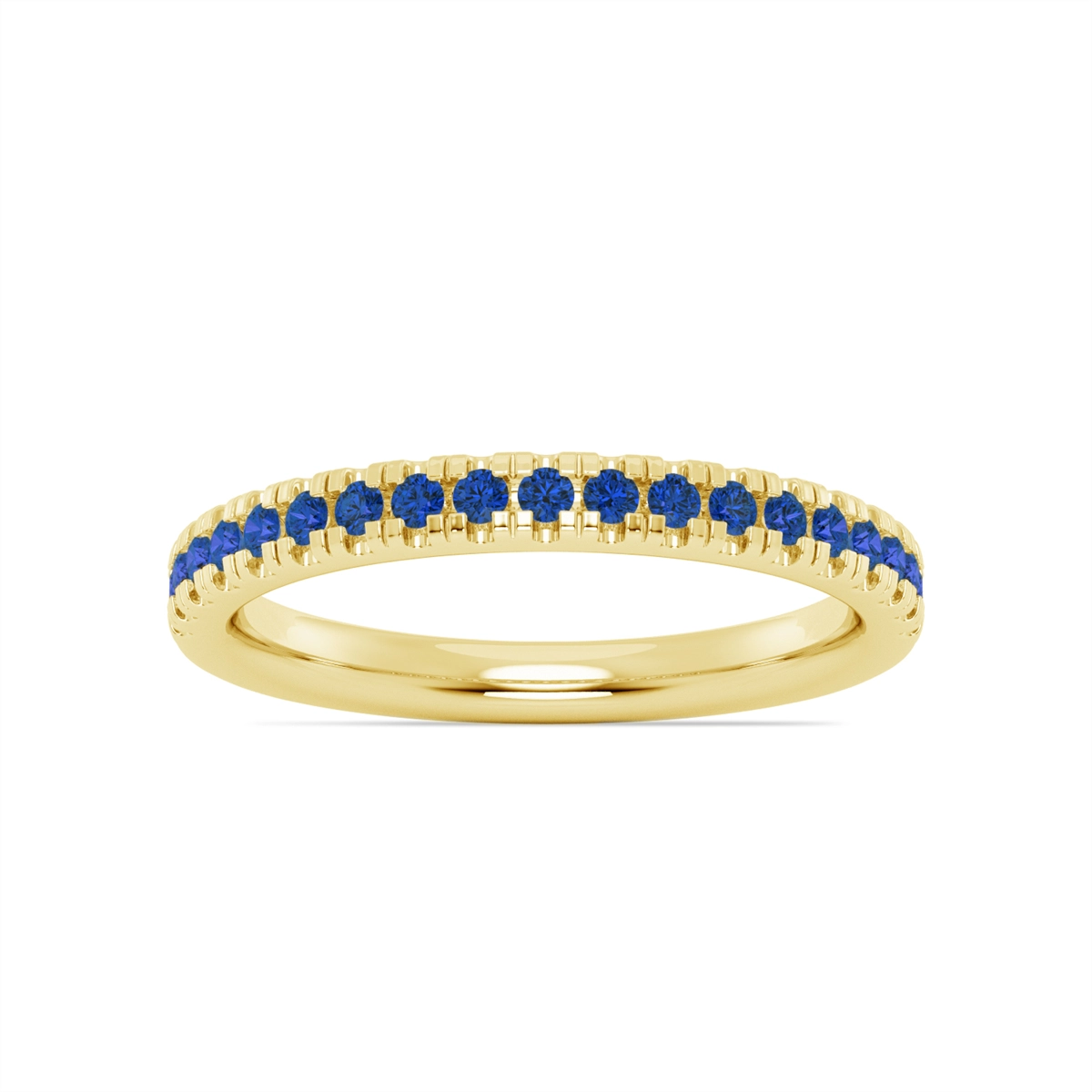 14K Yellow Gold Sapphire Band