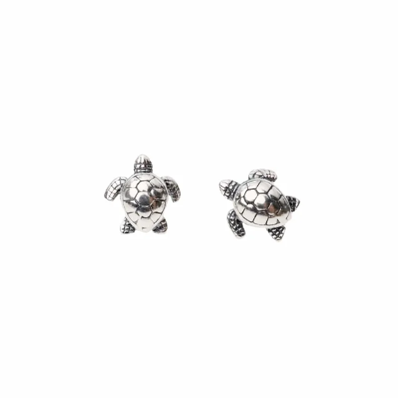 Sterling Silver Turtle Stud Earrings