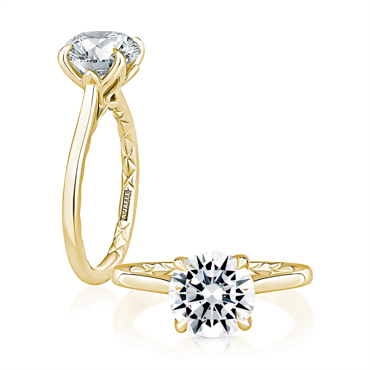 A.Jaffe 14K Yellow Gold Solitaire Ring