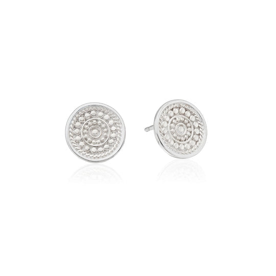 Anna Beck Contrast Dotted Stud Earrings - Silver