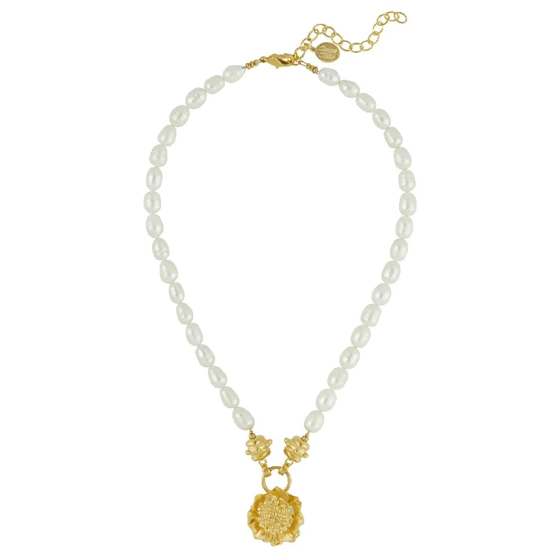 Camellia Pearl Necklace