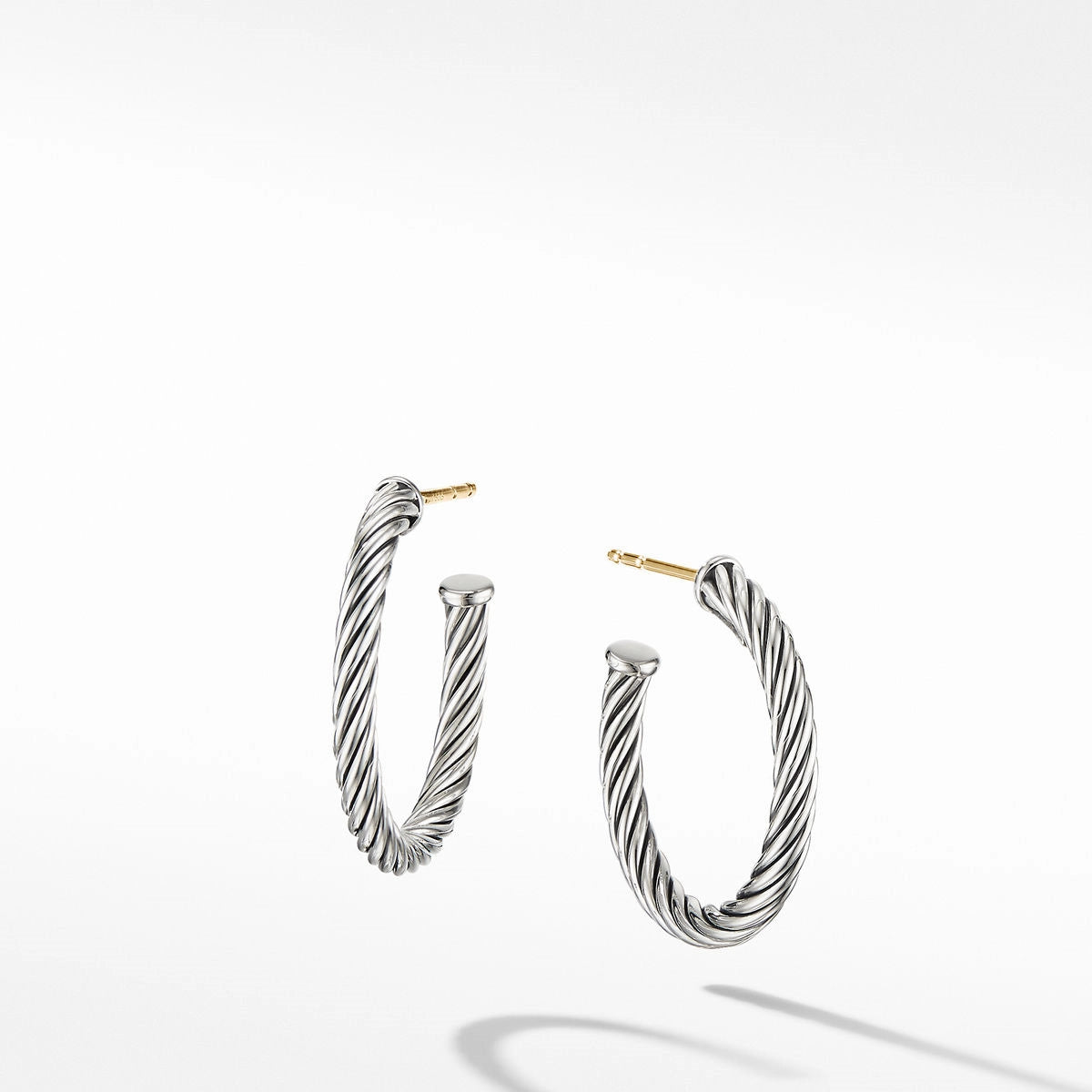 David Yurman 3/4 inch Cable Hoop Earrings