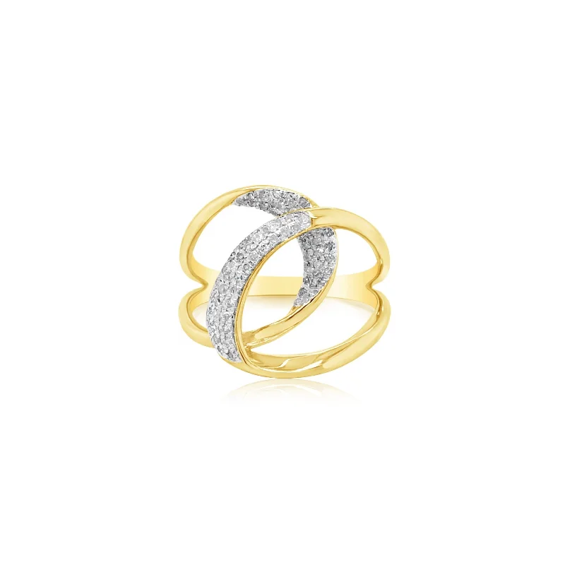 Double Diamond Loop Ring