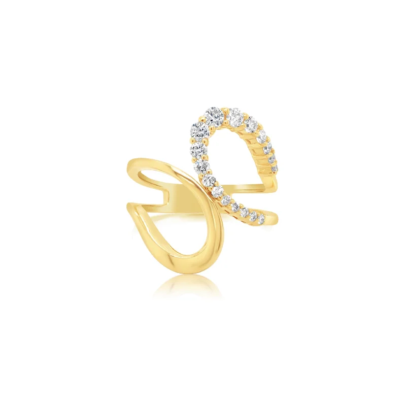 Double Looped Diamond Ring