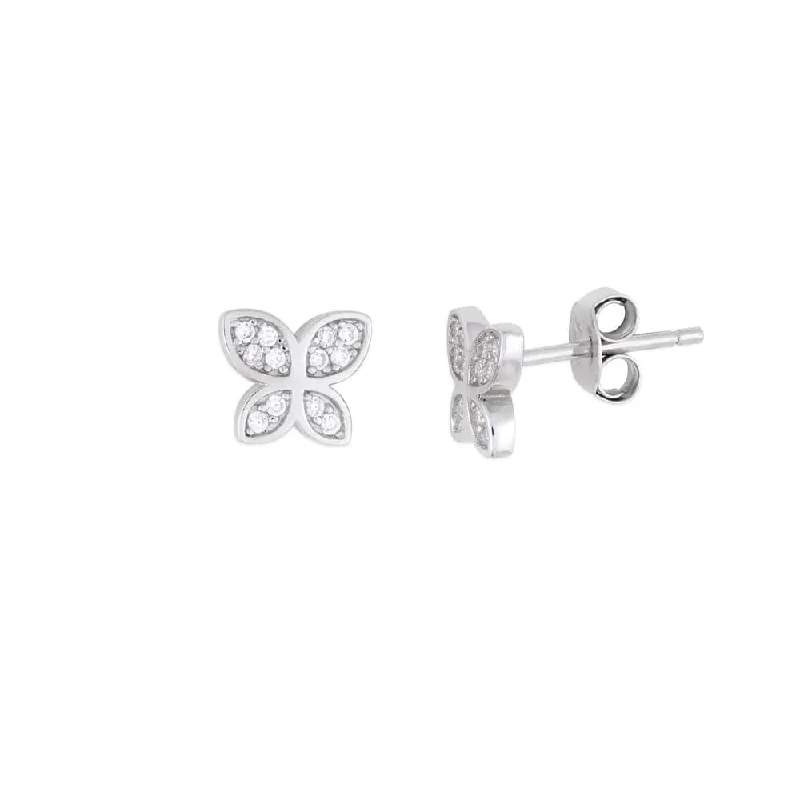 Butterfly Studs in Silver