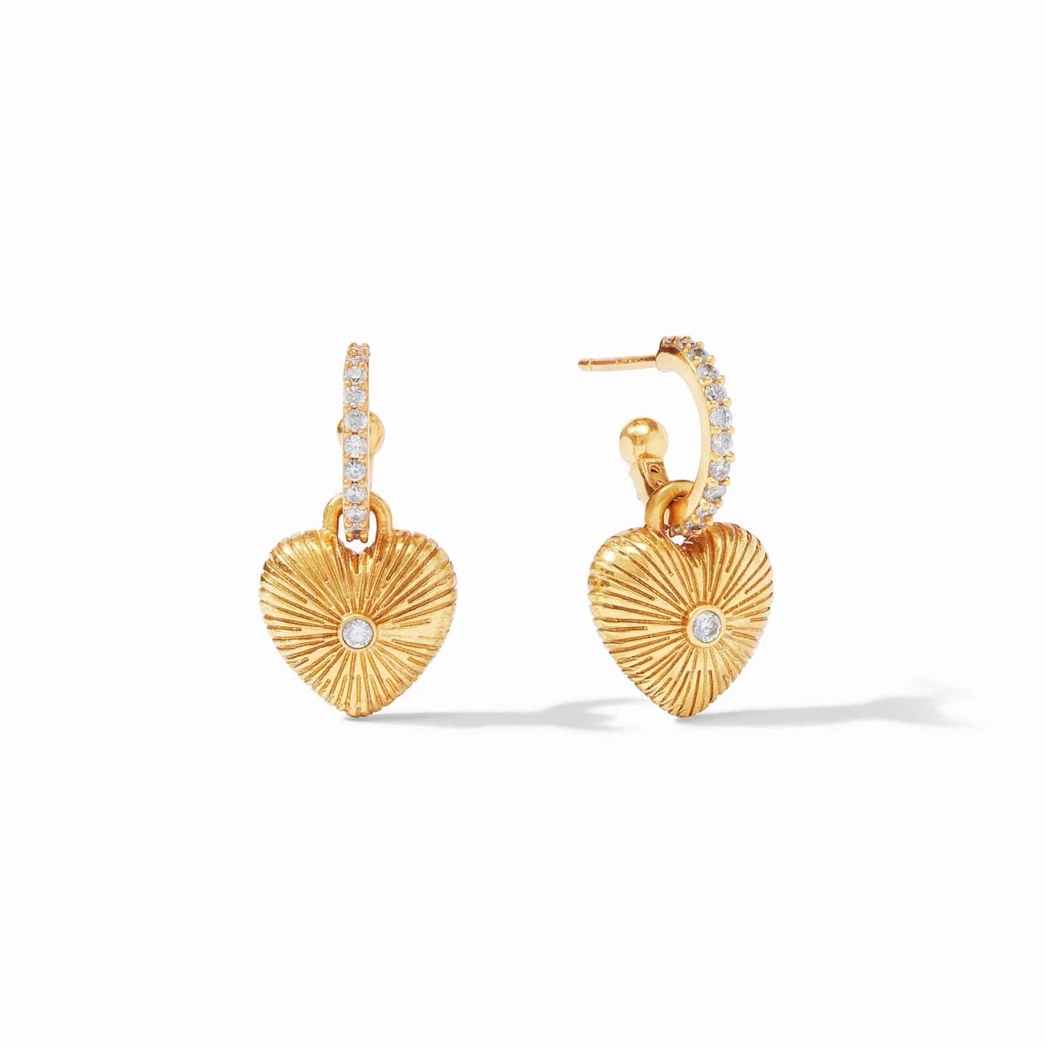 Esme Heart Hoop & Charm Earrings