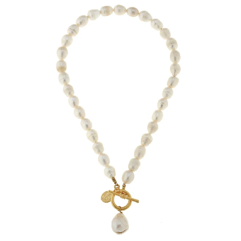 Baroque Pearl Toggle Pearl Necklace