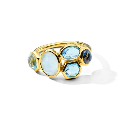 Ippolita 18K Yellow Gold Rock Candy Gelato 5-Stone Cluster Ring in Mare