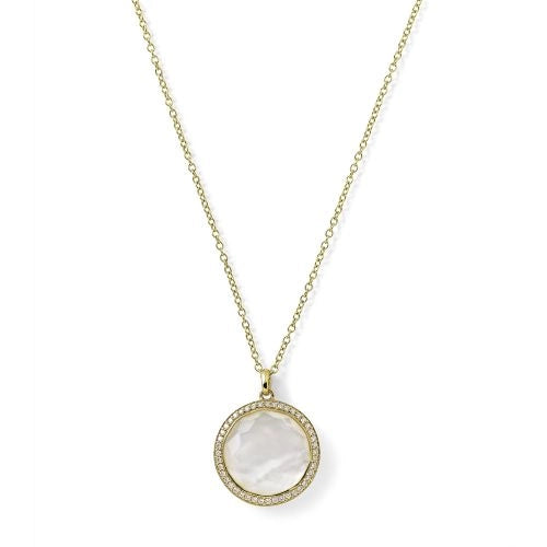 Ippolita Lollipop Medium Pendant Necklace in Mother of Pearl with Diamonds