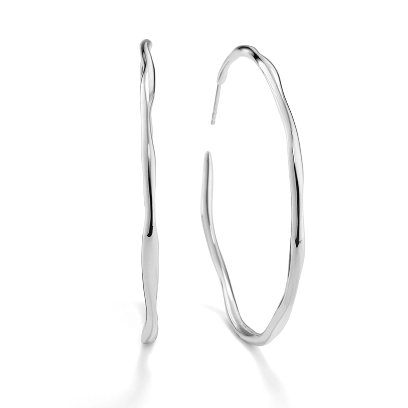 Ippolita Sterling Silver Classico #4 Squiggle Hoop Earrings