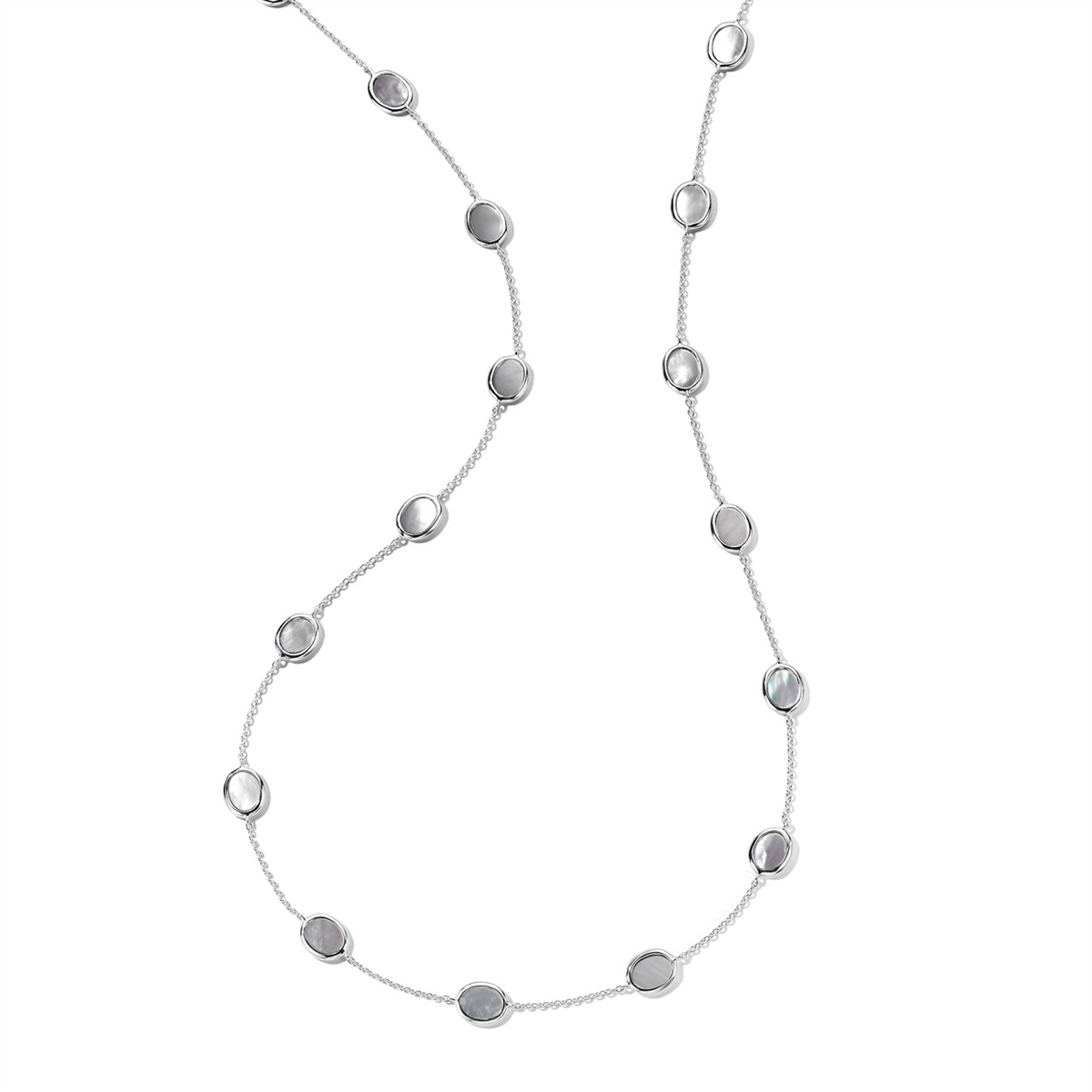 Ippolita Sterling Silver Polished Rock Candy Short Confetti Necklace with Mother of Pearl