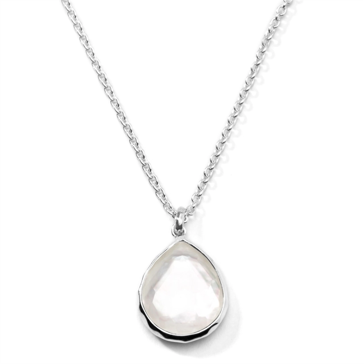 Ippolita Sterling Silver Wonderland Teardrop Necklace in Mother of Pearl Doublet, 16-18 inch