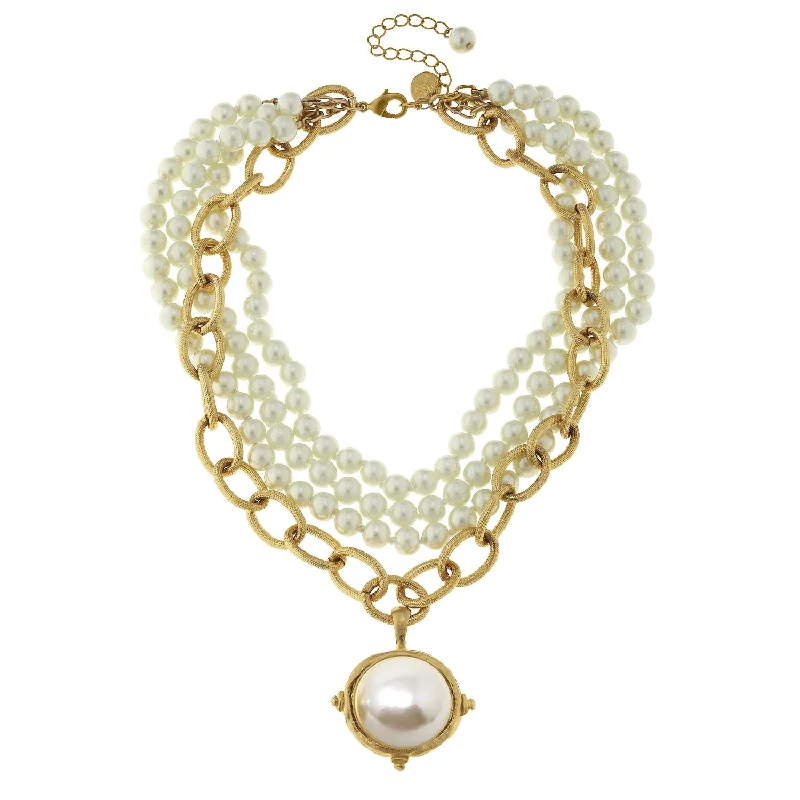 Pearl Cab Multi-Strand Pearl Necklace