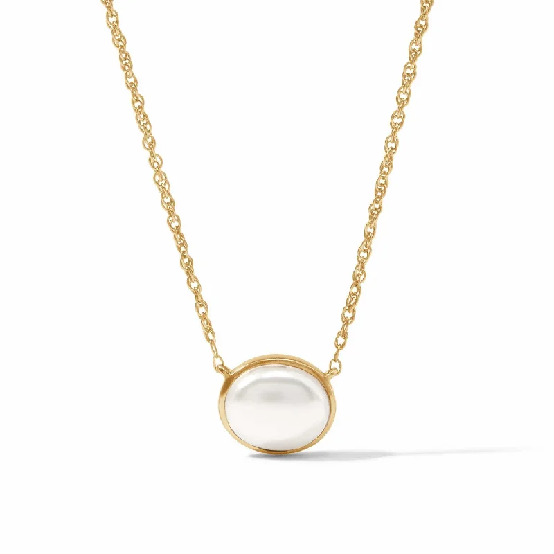 Pearl Nassau Solitaire Necklace