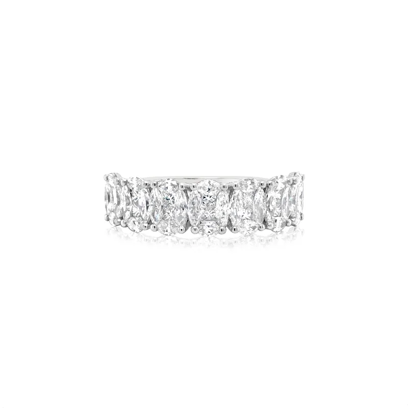 Oval Diamond Illusion Ring 0.65CT Equivalent Each