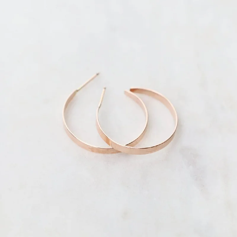 20mm Rose Gold Filled Flat Hoops