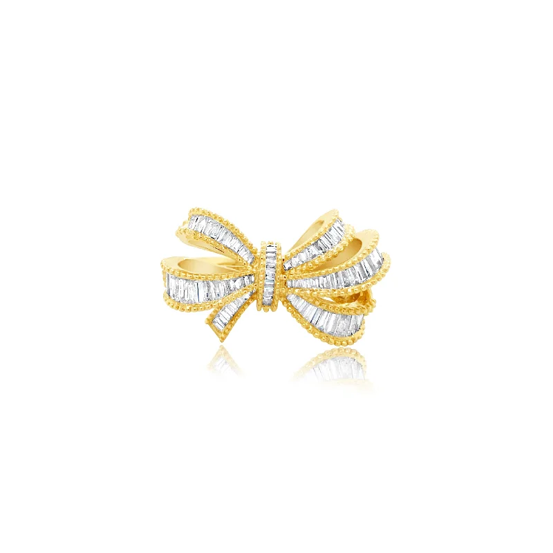 Baguette Diamond Bow Ring