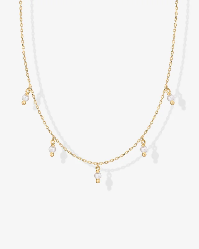 Shell Pearl Chain Necklace