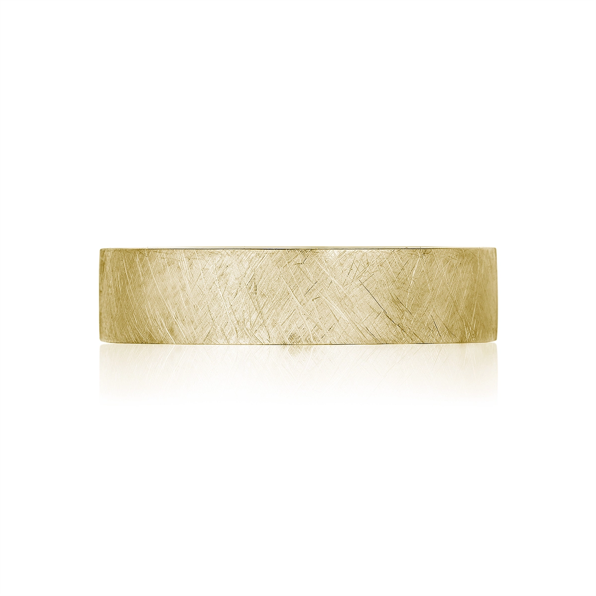 Tacori Coastal Crescent 14K Yellow Gold Gents Crosshatch Brushed Band