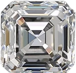 0.53 Carat E VVS1 Asscher Natural Diamond