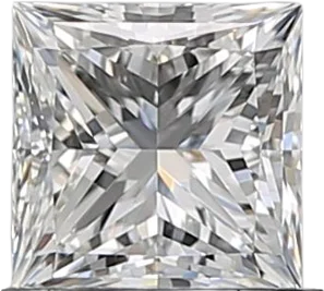 0.62 Carat F VVS2 Princess Natural Diamond