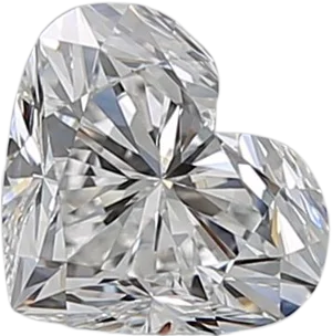 0.9 Carat E VVS1 Heart Natural Diamond