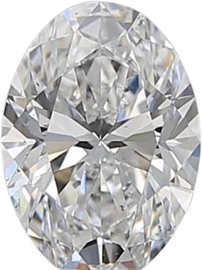 0.9 Carat D SI1 Oval Natural Diamond