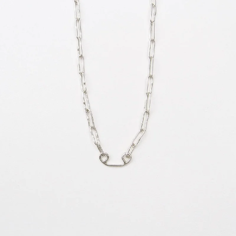 Sterling Silver Smooth Oval Link Pendant Chain - 17"