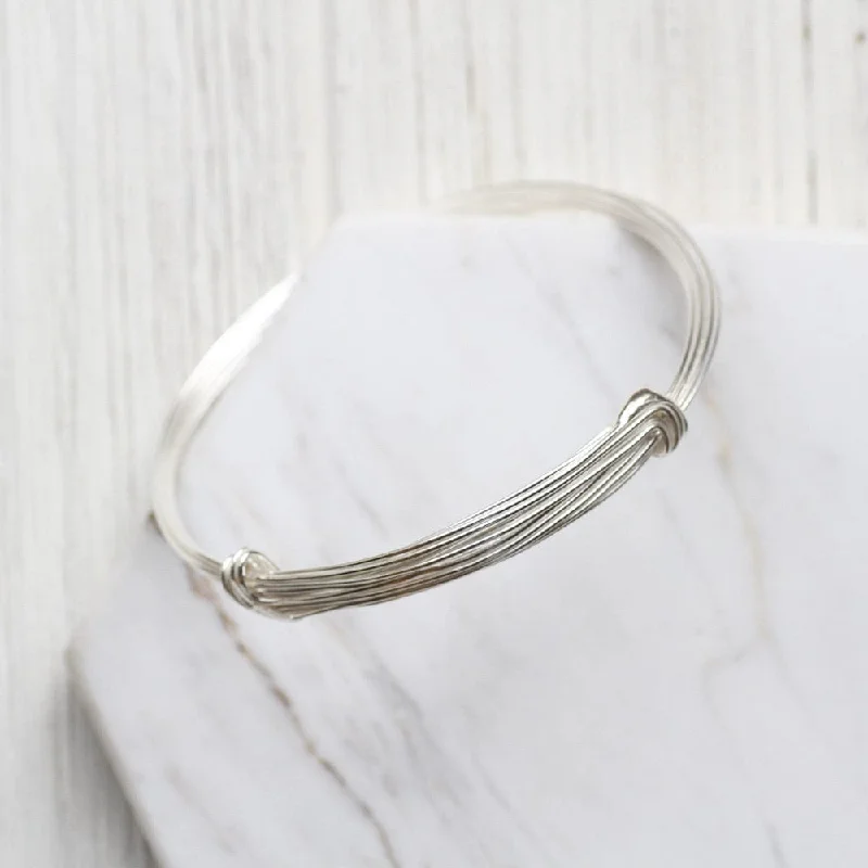 Narrow Elephant Hair Inspired Bangle