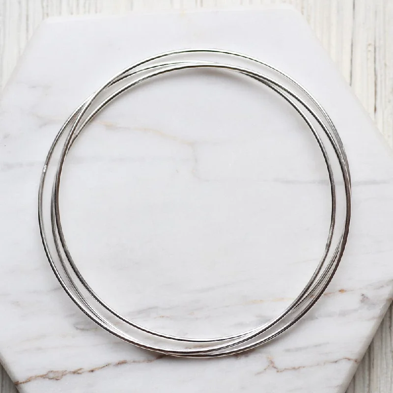 Triple Whisper Wire Bangle