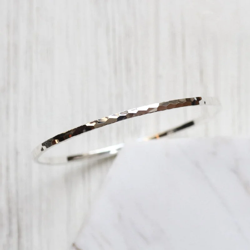 Thin Hammered Bangle