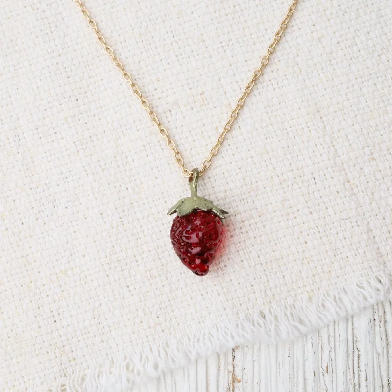 Strawberry Pendant Necklace