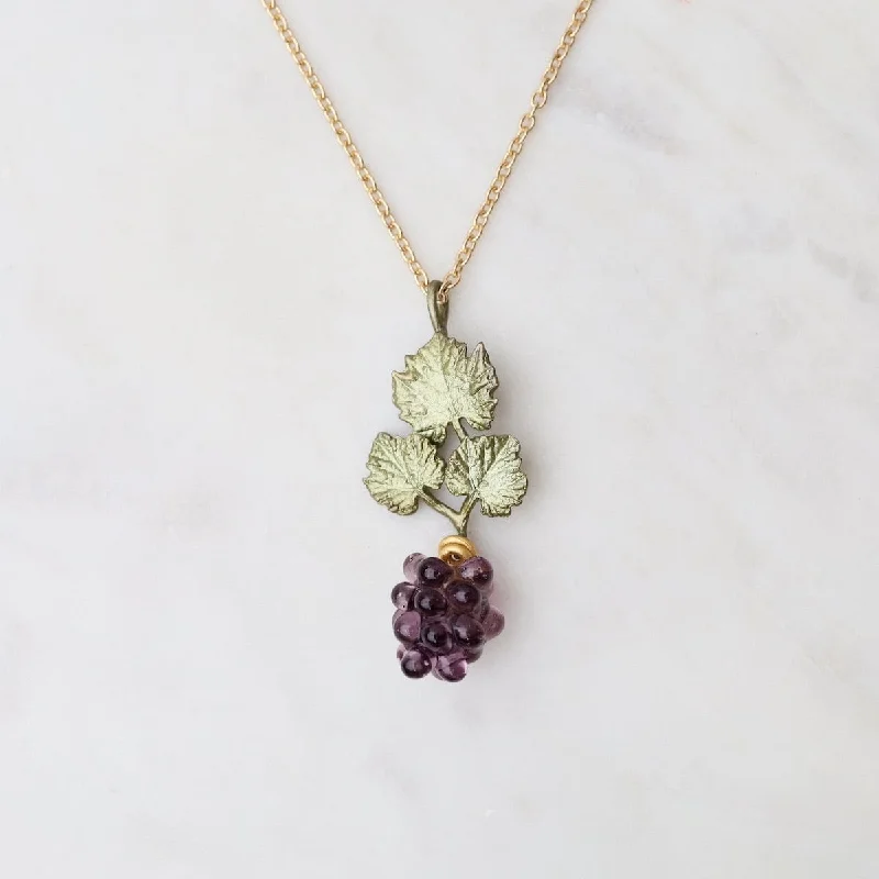 Wild Grape Vine Dainty Pendant Necklace