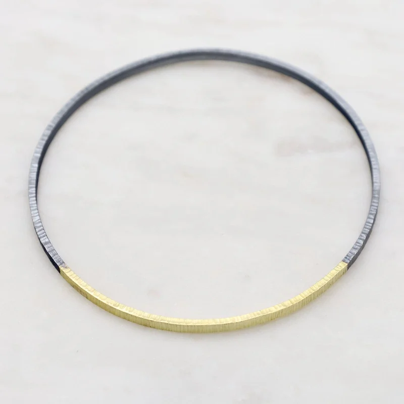 Two-Tone Textured Bangle