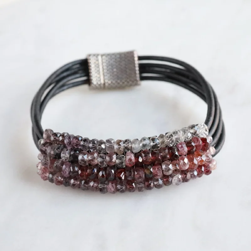 Hand Stitched Rainbow Spinel Bracelet