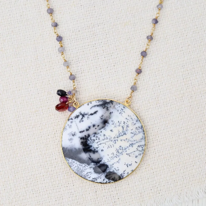 Dendritic Opal Pendant Necklace