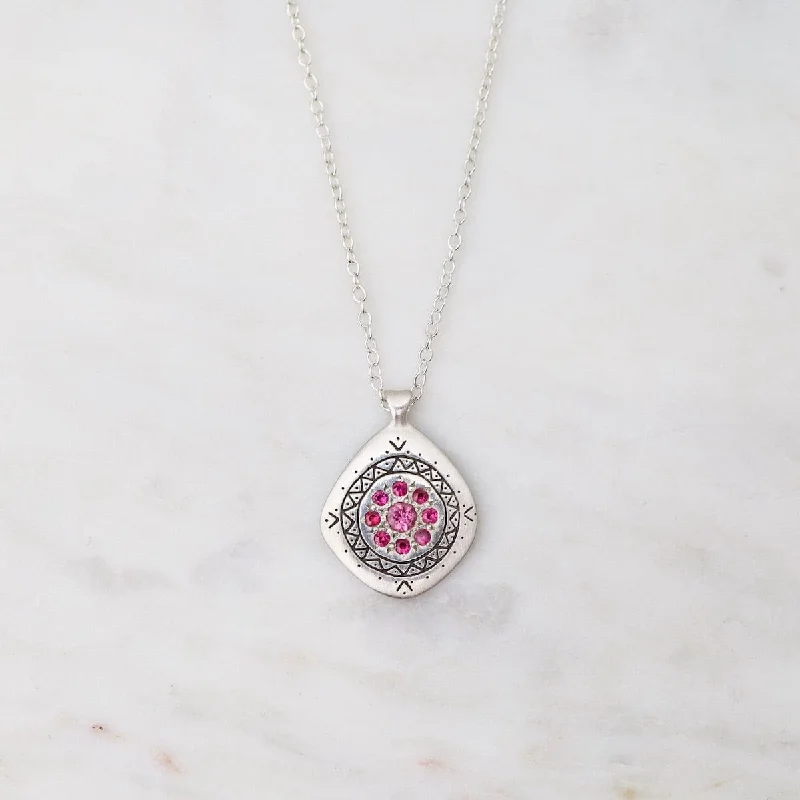 Memories Pendant in Pink Tourmaline & Ruby